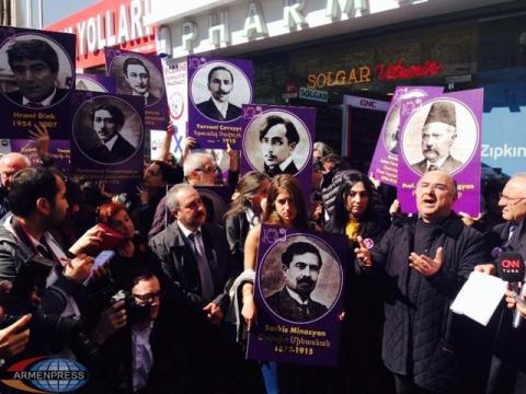 Istanbul Armenians near house of Komitas. "They are doing right thing for their homeland”