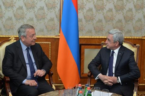 Президент Армении подчеркнул прогресс деятельности компании «Веолиа» в Армении