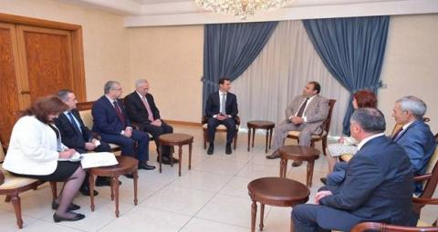 Bashar al-Assad hosts Armenian MPs