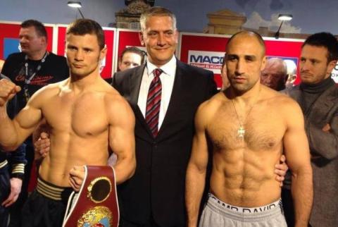 Ceremony of weighting Arthur Abraham and Robert Steiglitz takes place