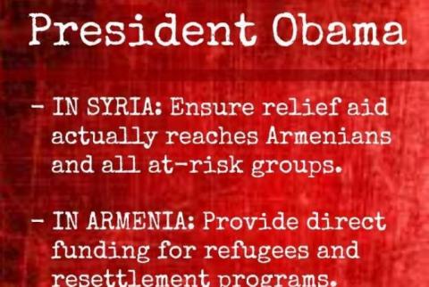 American Armenians call on Obama and Congress to support Syrian Armenians