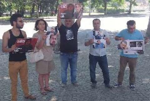 Թբիլիսիում ցուցարարները պահանջել են ազատ արձակել Ադրբեջանում ձերբակալված լրագրողներին