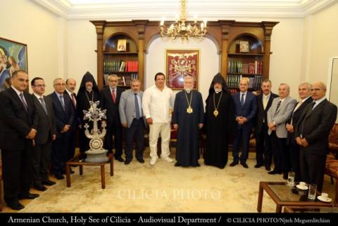 Aram I receives ARMNOC President