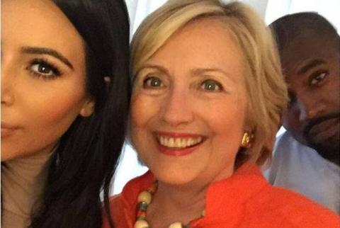 Kim Kardashian selfies with US presidential candidate Hillary Clinton