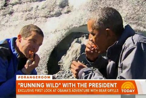 Obama eats bear’s leftover salmon