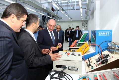 Bako Sahakyan participates in ceremony of opening of vocational school after Yeznik Mozian