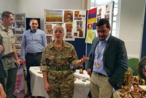 Armenian female cadet sings Komitas song in Great Britain military academy (video)