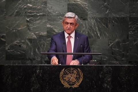 В случае агрессии со стороны Азербайджана Армения осуществит необходимые военно-политические шаги: выступление президента Армении в ООН