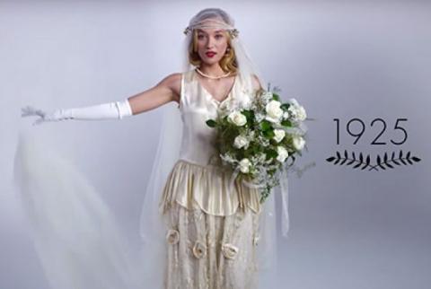 100-летнюю эволюцию свадебного платья показали за три минуты