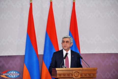 Serzh Sargsyan makes address at International Conference “Armenian Genocide – 100: From recognition to compensation”