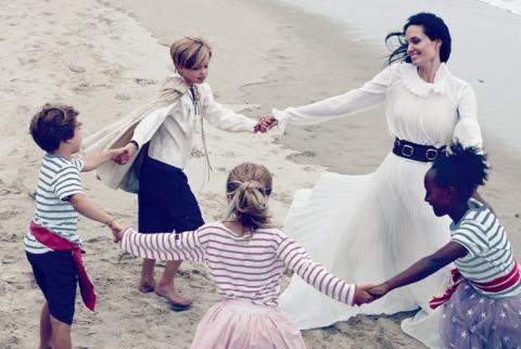 Angelina Jolie and family cover “Vogue”