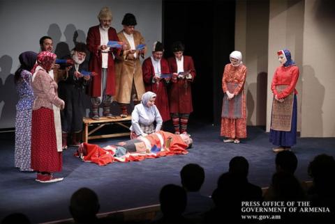 PM Hovik Abrahamyan attends festive evening dedicated to Henrik Malyan’s 90th anniversary and 35th anniversary of homonym theater