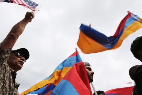 Thousands of Armenians held protest in front of Turkish Consulate in Los Angeles