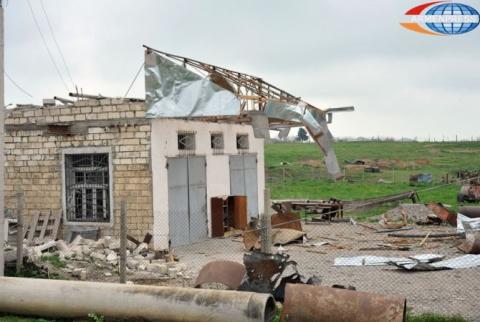 Artak Beglaryan: Infrastructure damaged in Martakert (NKR) by Azerbaijani fire