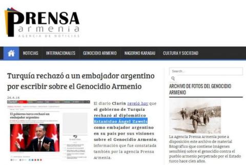 Turkey rejects Argentine diplomat as Ambassador for his views on Armenian Genocide
