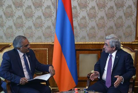 Indian Ambassador has farewell meeting with Armenian President