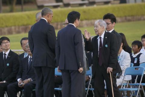 Օբաման Հիրոսիմայում շփվել Է ատոմային ռմբակոծումներ վերապրած ճապոնացիների հետ