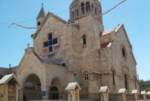 Nearby areas of Aleppo’s Armenian Holy Mother of God Church shelled