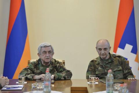 Presidents of Armenia and Nagorno Karabakh meet in Stepanakert