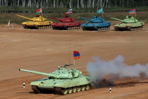 Tank Biathlon 2016 – Armenian crewmen capture 2nd place in 1st relay race