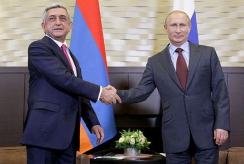 Putin to inform President Sargsyan about meeting results with Azerbaijani President
