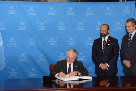 Էդվարդ Նալբանդյանը ստորագրել է կլիմայի փոփոխությունը նվազեցնելու մասին Փարիզյան համաձայնագիրը