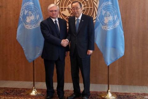Пан Ги Мун выразил признательность за активное  участие  Армении в работе  ООН