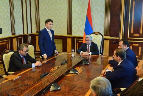 President Sargsyan presents newly appointed Chief of Staff of Presidential Administration