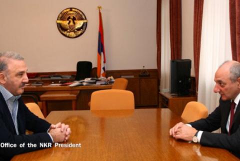 NKR President holds meeting with philanthropist Vitaly Grigoryants