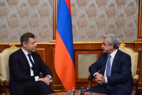President Sargsyan receives newly appointed OSCE MG French Co-chair