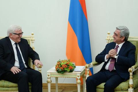 President Sargsyan congratulates Germany's President Frank-Walter Steinmeier 