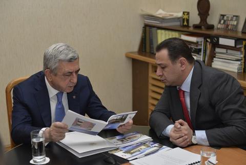 President Sargsyan visits Hayastan All-Armenian Fund