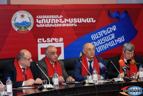 Armenia’s Communist party launches election campaign with “Fatherland, work, socialism” slogan