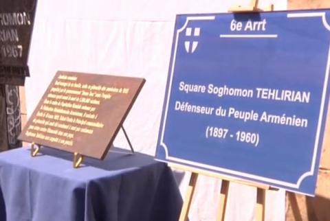 Soghomon Tehlirian Square inaugurated in Marseille, France