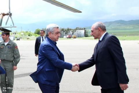 President Sargsyan arrives in Artsakh ahead of celebrations 