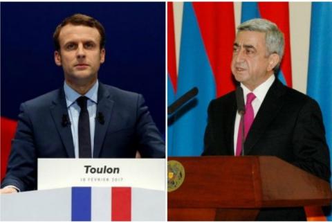 Sargsyan congratulates Macron on winning French presidential election 