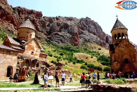 Number of tourists visiting Armenia increases by 186% in 5 years