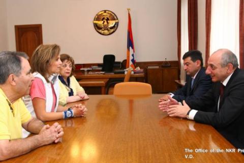 President of Artsakh hosts ultramarathoner Telma Ghazarian Altoon