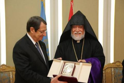 President of Cyprus visits Catholicosate of Great House of Cilicia