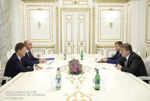 Armenia’s PM, Chairman of Gazprom Management Committee discuss cooperation development prospects