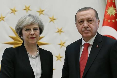 Turkey’s Erdogan, UK PM Theresa May discuss Cyprus issue