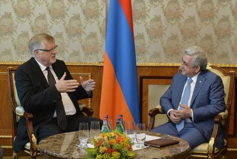Նախագահը ընդունել է Հարավային Կովկասի և Վրաստանի ճգնաժամի հարցերով ԵՄ հատուկ ներկայացուցիչ Հերբերտ Զալբերին