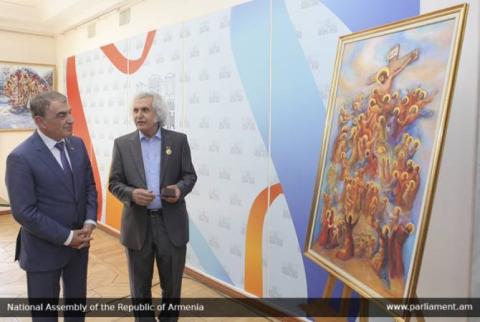 ՀՀ Ազգային ժողովում բացվել է գեղանկարիչ Ռուդիկ Պետրոսյանի աշխատանքների ցուցահանդեսը