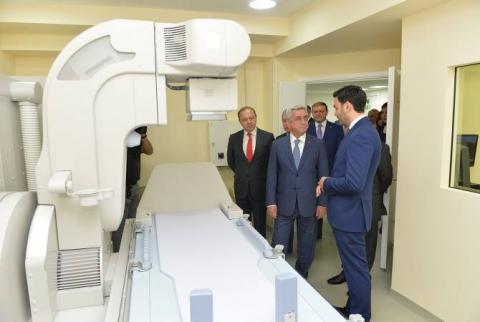 President Sargsyan views new Wigmore Clinic in Yerevan 