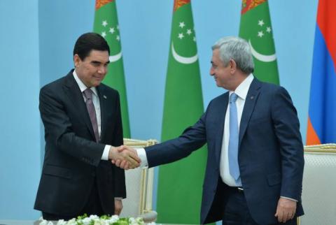 President Sargsyan sends congratulatory message to his Turkmen counterpart