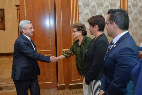 Նախագահն ընդունել է Մեքսիկայի Պատգամավորների պալատի Մեքսիկա-Հայաստան բարեկամության խմբի անդամներին