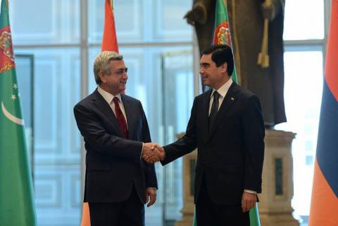 President Sargsyan sends congratulatory message to President of Turkmenistan