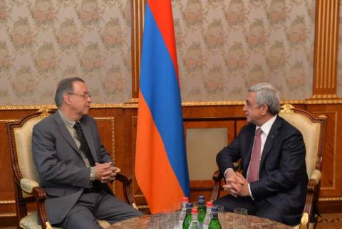 ՀՀ Նախագահը հրաժեշտի հանդիպում է ունեցել դիվանագիտական առաքելությունն ավարտող Բրազիլիայի դեսպանի հետ