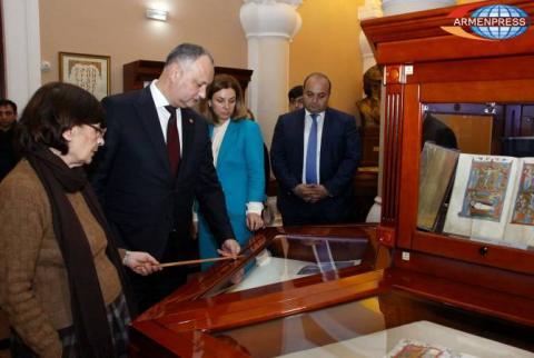 Manuscripts show the greatness of Armenian nation – Moldova’s President Dodon visits Matenadaran