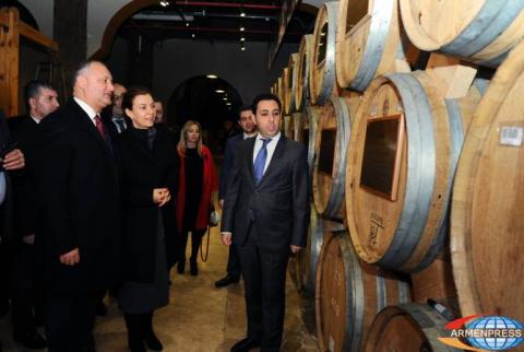 Moldova’s President and First Lady visit Yerevan Brandy Company